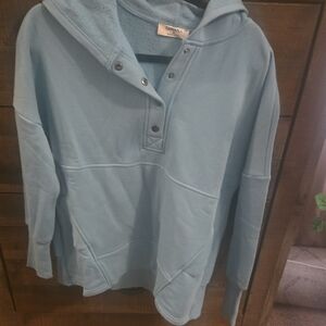 Zenana Outfitters Light Blue Pullover Hoodie